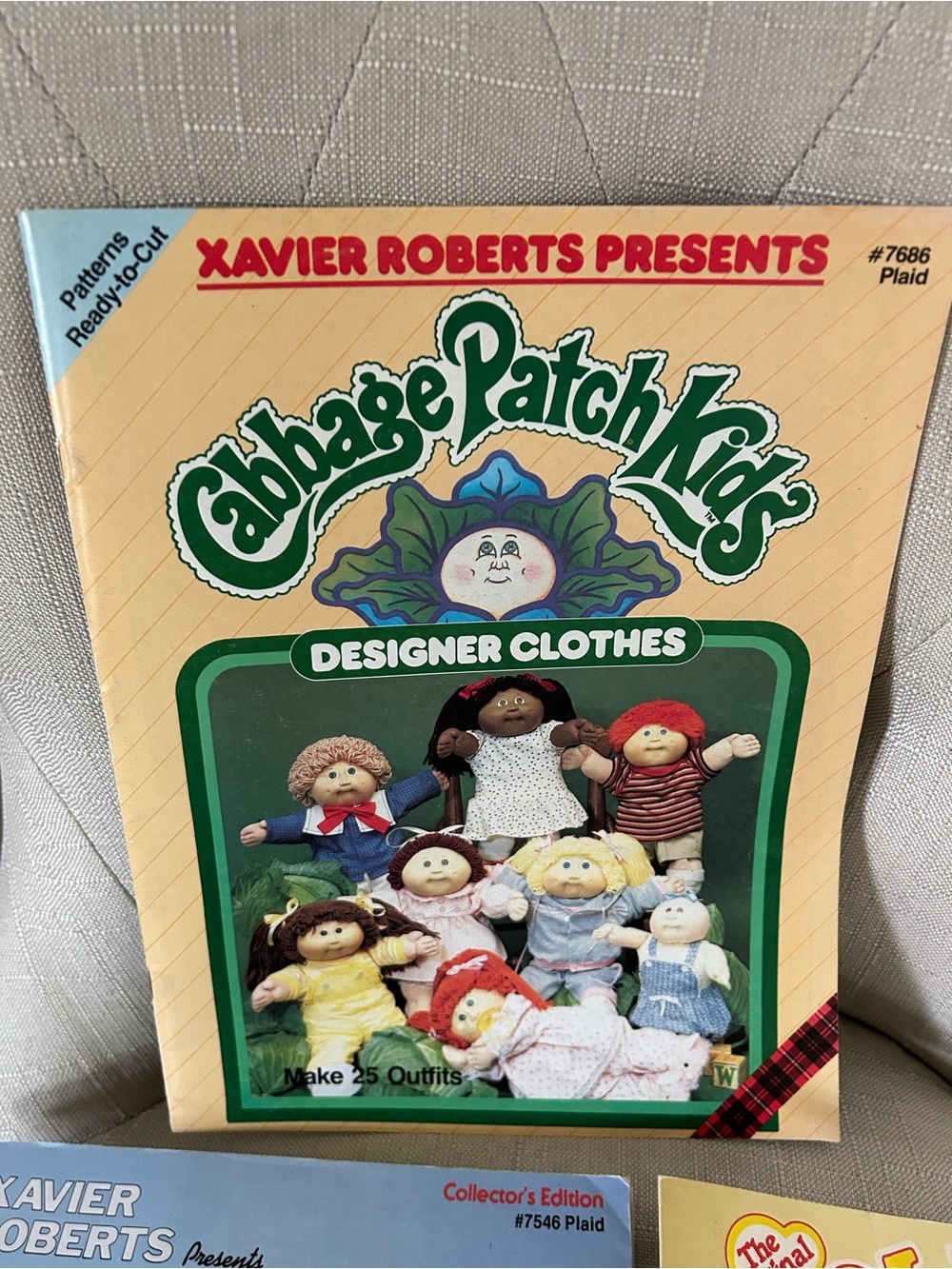 Cabbage Patch Kids Designer Clothes Pattern Book vintage lot of 3